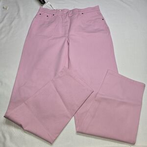 New Feraud Rose Pink Jeans Made In Italy US Size 12 Vintage 90's Deadstock